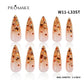 Promake Wonders Handmade Press-On Nails - Open InLive Crystal Design, Single Item, Luxury Unique Style, Salon Quality, Long Length, S-L Sizes, 4 Sets of Nail Tools, Handmade Press Ons