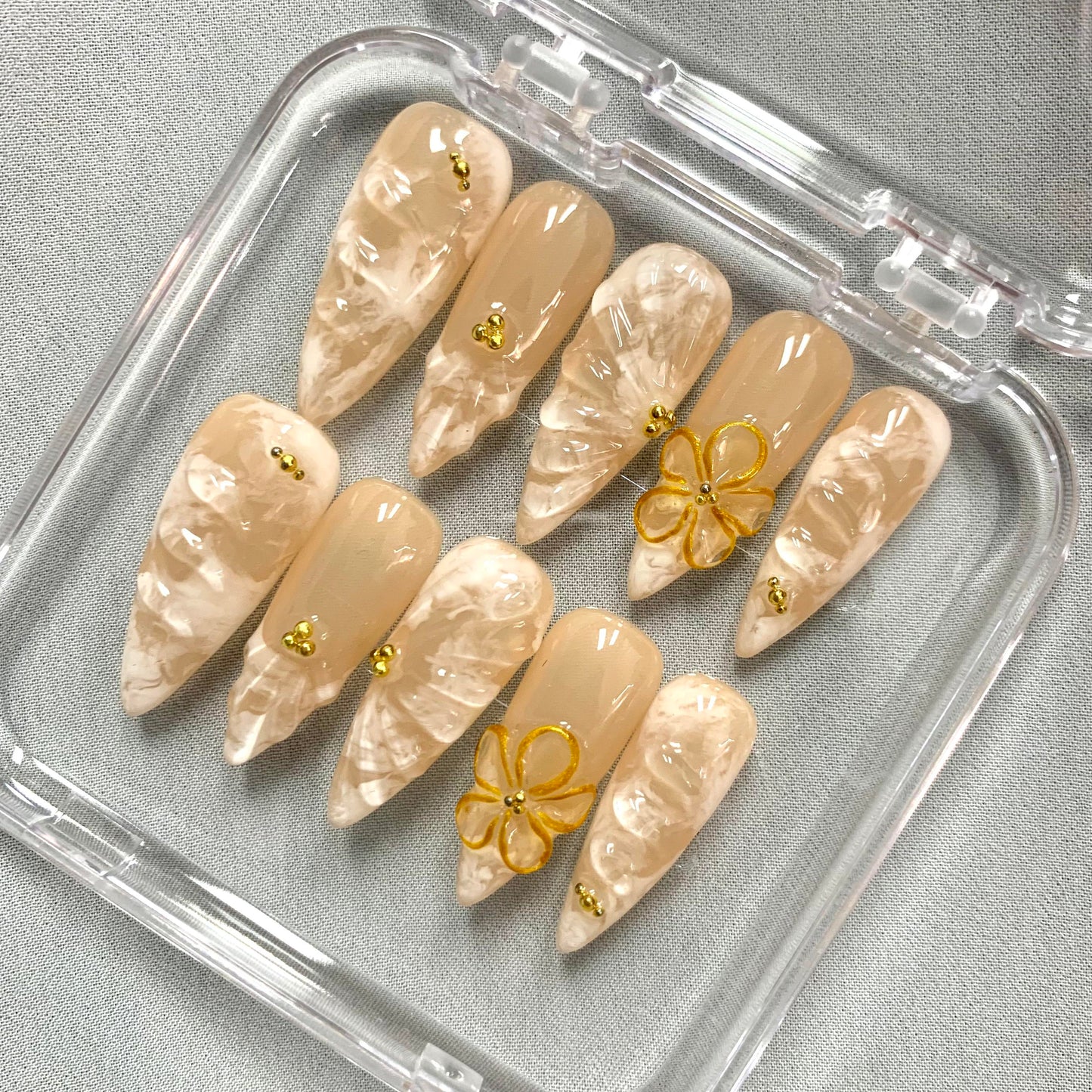 PROMAKENAILS IN Stock Luxury  Press On Nails – Salon Quality Handmade-Almond/Square/Stiletto-Fake nails-Ins style-Cat eye/For daily eye