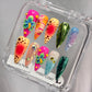 Promake 2026 New Summer Press-On Nails Collection| 100% Handmade Luxury Nails- Beach Ready Nails- Salon Nails at Home- Long Nail Set  with Art Designs & Care Tools - Ready to Gift - Size S-L