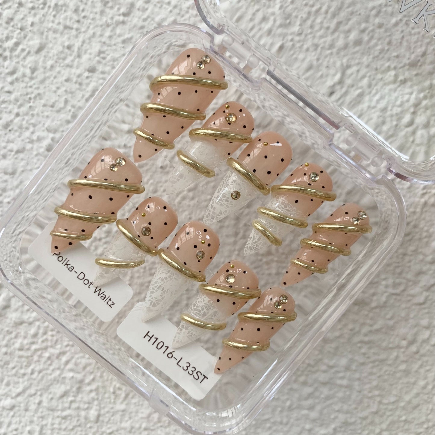 Promake | Best-Selling Luxury Handmade Press On Nails for Women, Reusable Acrylic Fake Nails with 3D Nail Art, Rhinestones and Unique Designer Styles, Multiple Shapes and Lengths, Upgraded Nail Application Kit