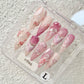 Promake H966-L33ST Handmade Press On Nails, Summer Beach Ready, Nail Inspo Name Accessory