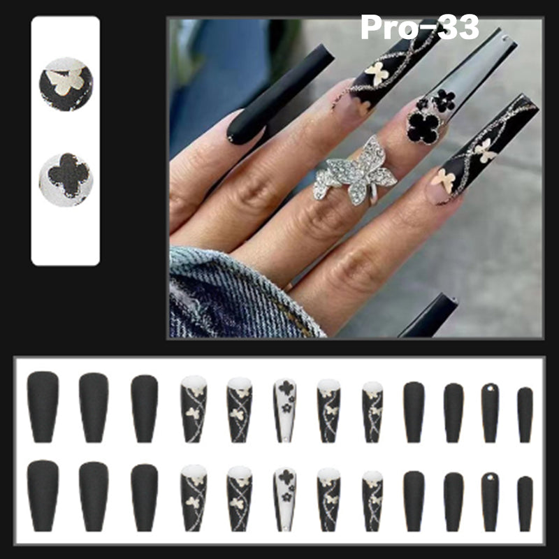 [Buy 6 Get 2]Promakepro Long-length 1-100 Press On Nails 24PCS/Sets Unique Design High Quality Reusable