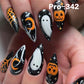 [Buy 6 Get 2]Promakepro 335~368 Press on Nails with Halloween Design 24PCS/Sets Reusable