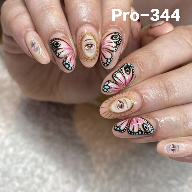[Buy 6 Get 2]Promakepro 335~368 Press on Nails with Halloween Design 24PCS/Sets Reusable