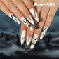 [Buy 6 Get 2]Promakepro 335~368 Press on Nails with Halloween Design 24PCS/Sets Reusable