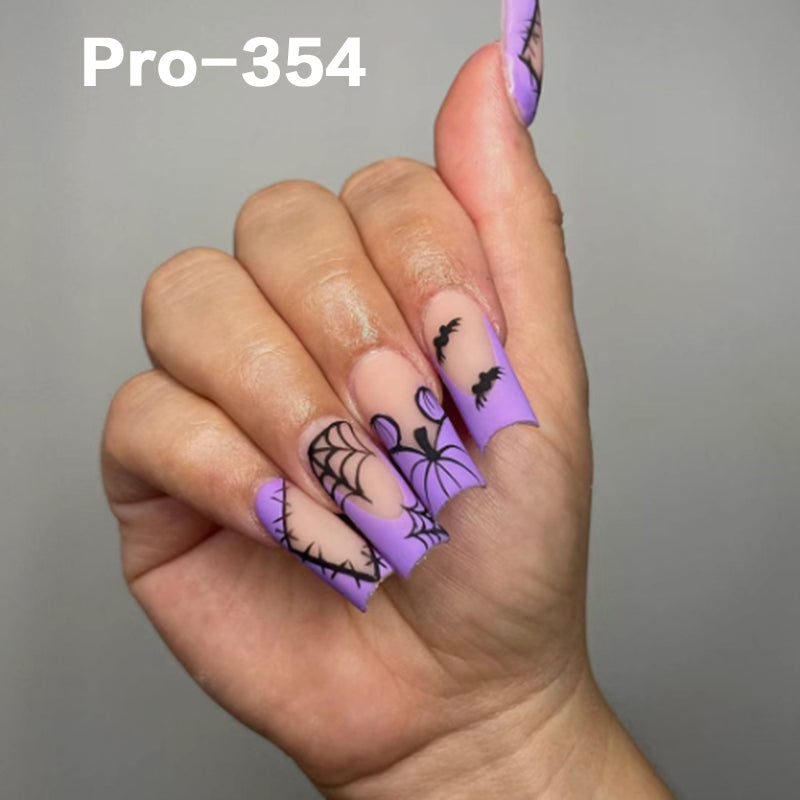 [Buy 6 Get 2]Promakepro 335~368 Press on Nails with Halloween Design 24PCS/Sets Reusable