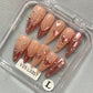 Promake 2026 New Summer Press-On Nails Collection| 100% Handmade Luxury Nails- Beach Ready Nails- Salon Nails at Home- Long Nail Set  with Art Designs & Care Tools - Ready to Gift - Size S-L