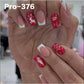 Promake Press on Nails with Christmas Design  6 Packs (144 Pcs) Reuseable Nails wtih Nail tools