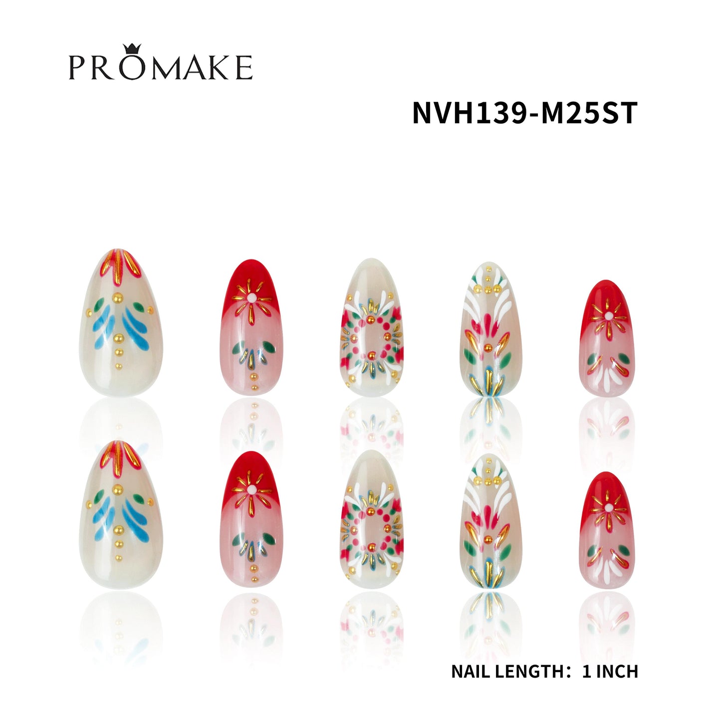 Promake Nails | New XS Size | 100% Handmade Luxury Nails-  Luxury Handmade Press on Nails-Nail Art Nail Care-With Nails Tools-Different Length