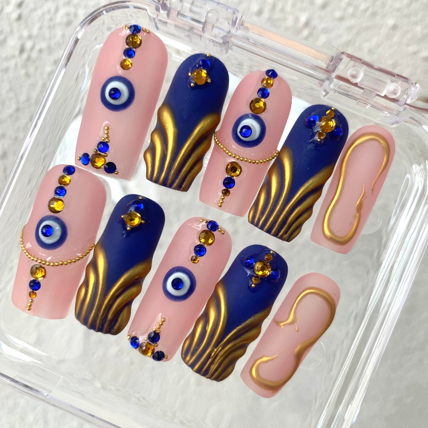 Promake Summer new design - Luxury Handmade Press On Nails, 2026 New Summer Nail ,beach nails,floral nails | long lasting/reuse,sumer limitetd