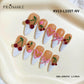 Promake x Kymieann Luxury Handmade Press on Nails-  Hand Nails and Toe Nails-  Nail Art Nail Care-With Nails Tools-  Salon Quality-  33MM Length-  Long Length-  S-L Size