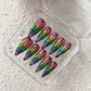Promake H1102-H1150 New Limited Luxury Handmade Press-On Nails, Reusable Multi-Pack with Easy Nail Art, Different Lengths, Beach & Floral Designs, Long-Lasting, No Dry Time