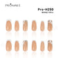 Promake [NV] 1inch /25MM- Luxury Handmade Press on Nails-Unique Design-High Quality Nails - With 4 Sets Nails Tools-Long Length-S-L Size