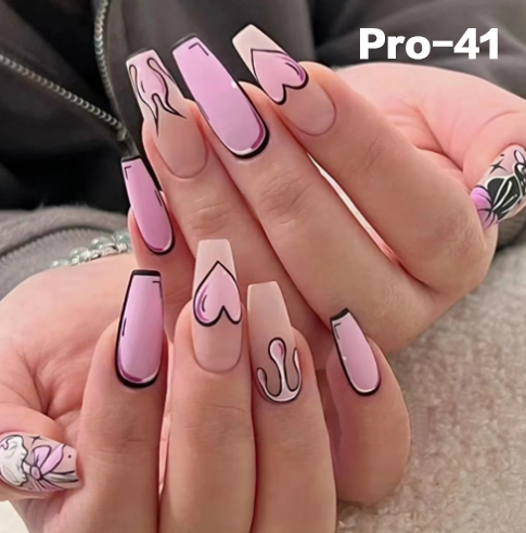 [Buy 6 Get 2]Promakepro Long-length 1-100 Press On Nails 24PCS/Sets Unique Design High Quality Reusable