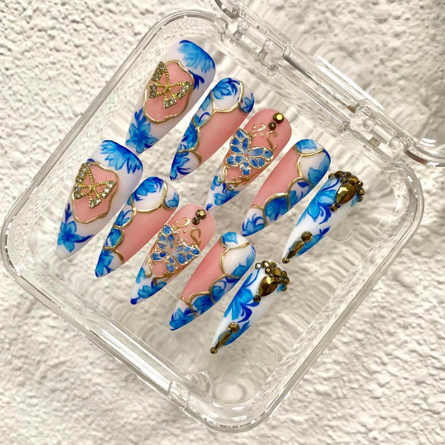 Promake Summer new design - Luxury Handmade Press On Nails, 2026 New Summer Nail ,beach nails,floral nails | long lasting/reuse,sumer limitetd