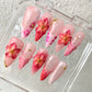 Promake Summer new design - Luxury Handmade Press On Nails, 2026 New Summer Nail ,beach nails,floral nails | long lasting/reuse,sumer limitetd