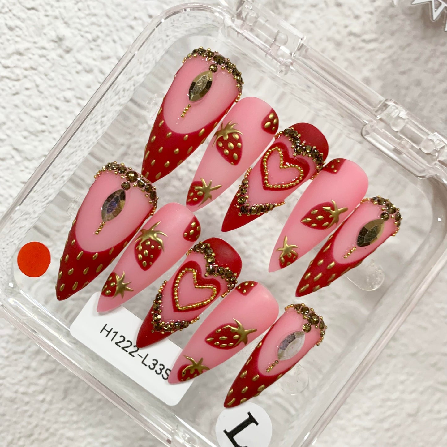 Promake | One Trending Luxury Handmade Press On Nails for Women, Reusable 3D Acrylic Fake Nails, Rhinestone & Unique Nail Art Designs, Multiple Shapes and Lengths, Ships from USA