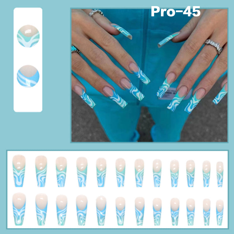 [Buy 6 Get 2]Promakepro Long-length 1-100 Press On Nails 24PCS/Sets Unique Design High Quality Reusable