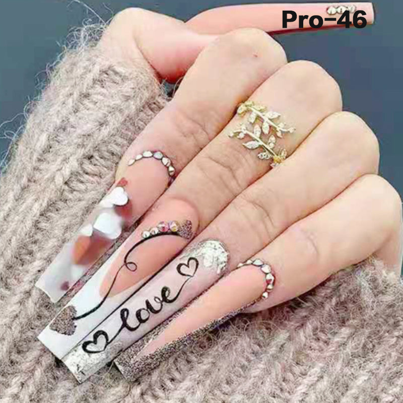 [Buy 6 Get 2]Promakepro Long-length 1-100 Press On Nails 24PCS/Sets Unique Design High Quality Reusable