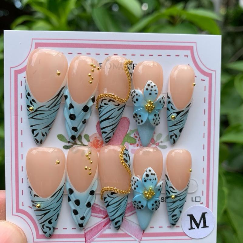 Promake New Drops 3 - New Luxury Handmade Press on Nails-Unique Design-High Quality Nails - With 2 Sets Nails Tools-XS-XL Size（副本）（副本）