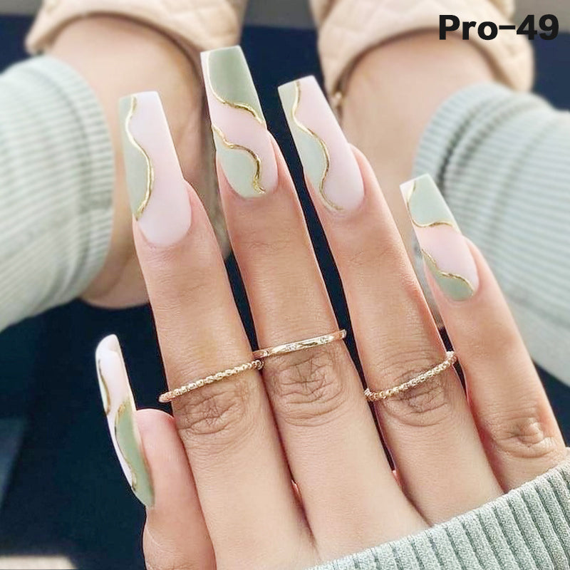 [Buy 6 Get 2]Promakepro Long-length 1-100 Press On Nails 24PCS/Sets Unique Design High Quality Reusable