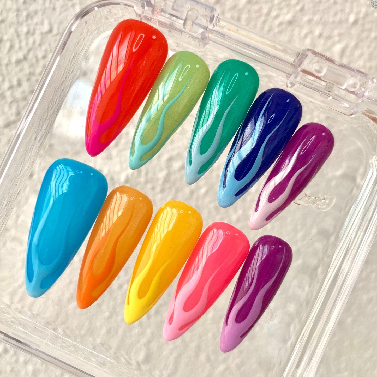 Promake Summer new design - Luxury Handmade Press On Nails, jelly nails、blush nails、USA design | 2026 New Summer Nail ,beach nails,floral nails | long lasting/reuse,sumer limitetd