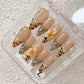 Promake | One Trending Luxury Handmade Press On Nails for Women, Reusable 3D Acrylic Fake Nails, Rhinestone & Unique Nail Art Designs, Multiple Shapes and Lengths, Ships from USA