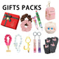 Promake Kawaii Accessory & Stationery Bundle Party Gifts Set - Includes Acrylic Nails, Mini Backpack, Keychains, Scrunchies, Pens, Holiday Surprises - Ideal for Students