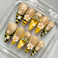 Promake 2026 New Summer Press-On Nails Collection| 100% Handmade Luxury Nails- Beach Ready Nails- Salon Nails at Home- Long Nail Set  with Art Designs & Care Tools - Ready to Gift - Size S-L