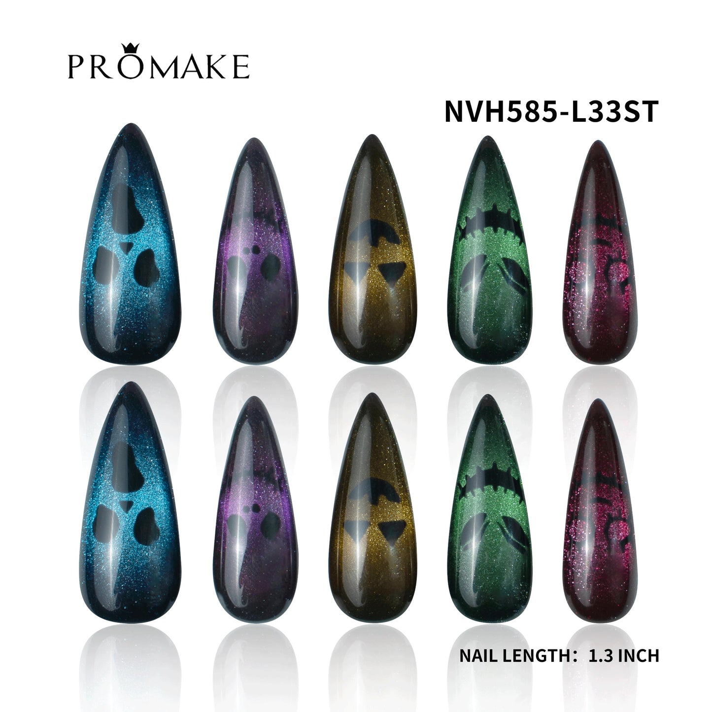 Promake Nails | New XS Size | 100% Handmade Luxury Nails-  Luxury Handmade Press on Nails-Nail Art Nail Care-With Nails Tools-Different Length