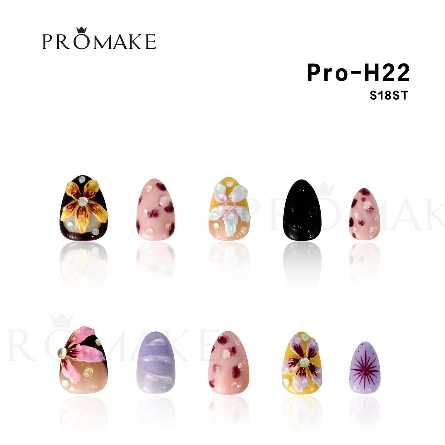 Promake Nails | New XS Size | 100% Handmade Luxury Nails-  Luxury Handmade Press on Nails-Nail Art Nail Care-With Nails Tools-Different Length