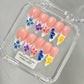 Promake 2026 New Summer Press-On Nails Collection| 100% Handmade Luxury Nails- Beach Ready Nails- Salon Nails at Home- Long Nail Set  with Art Designs & Care Tools - Ready to Gift - Size S-L