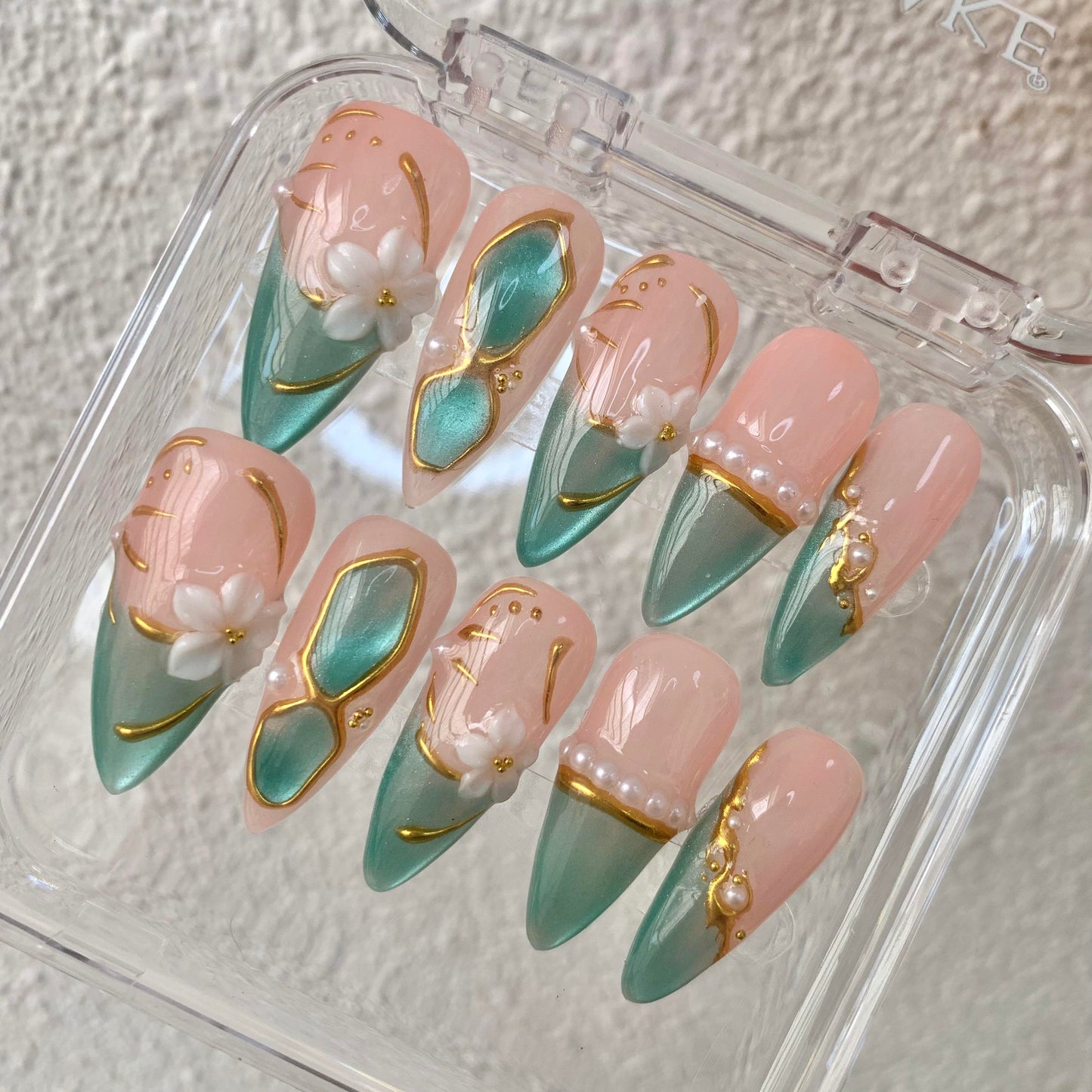 Promake Summer new design - Luxury Handmade Press On Nails, 2026 New Summer Nail ,beach nails,floral nails | long lasting/reuse,sumer limitetd