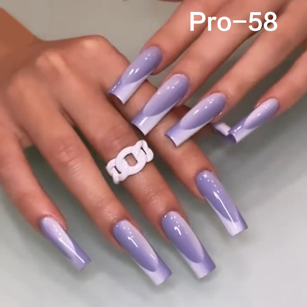 [Buy 6 Get 2]Promakepro Long-length 1-100 Press On Nails 24PCS/Sets Unique Design High Quality Reusable