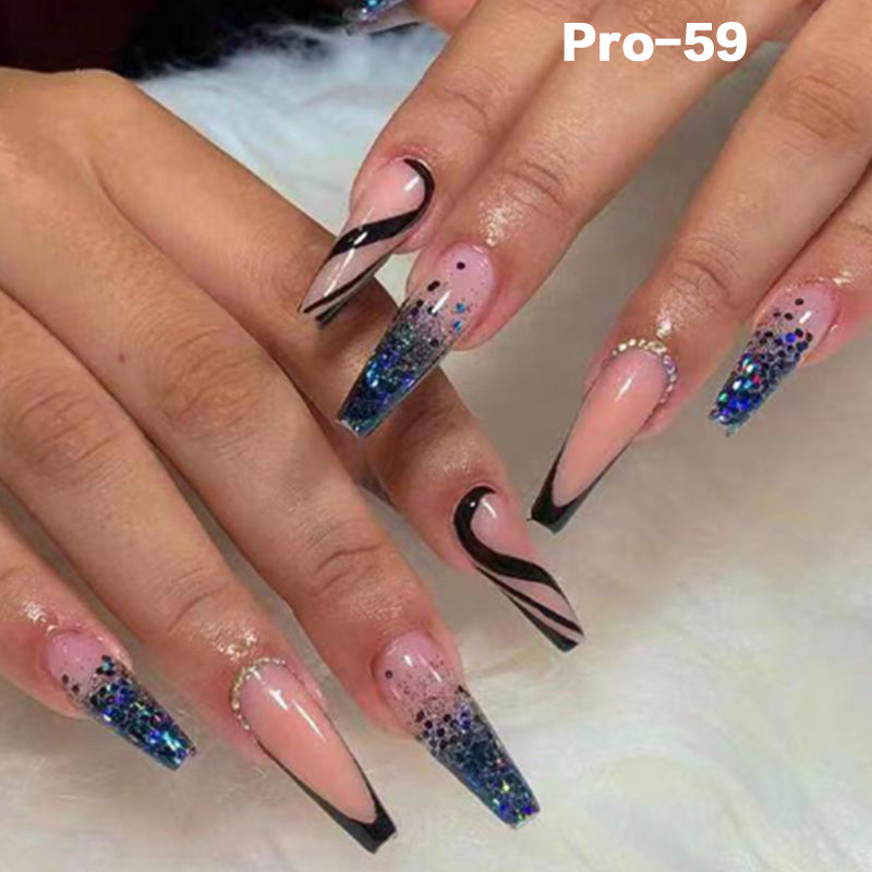 [Buy 6 Get 2]Promakepro Long-length 1-100 Press On Nails 24PCS/Sets Unique Design High Quality Reusable