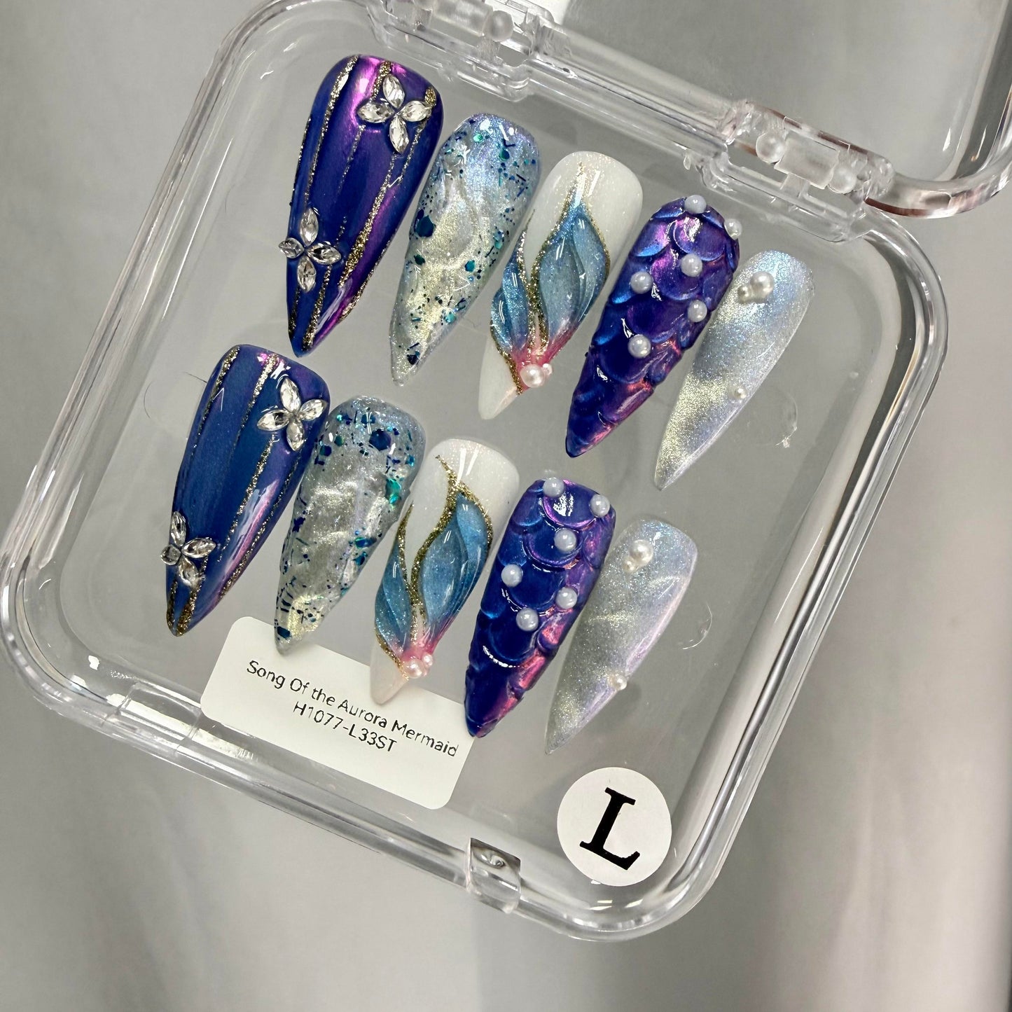 Promake | One Trending Luxury Handmade Press On Nails for Women, Reusable 3D Acrylic Fake Nails, Rhinestone & Unique Nail Art Designs, Multiple Shapes and Lengths, Ships from USA