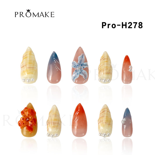 Promake 1 Inch Length Nails- Luxury Handmade Press on Nails-Nail Art Nail Care-With Nails Tools- 33MM Length Super Long Length - XS-XL Size