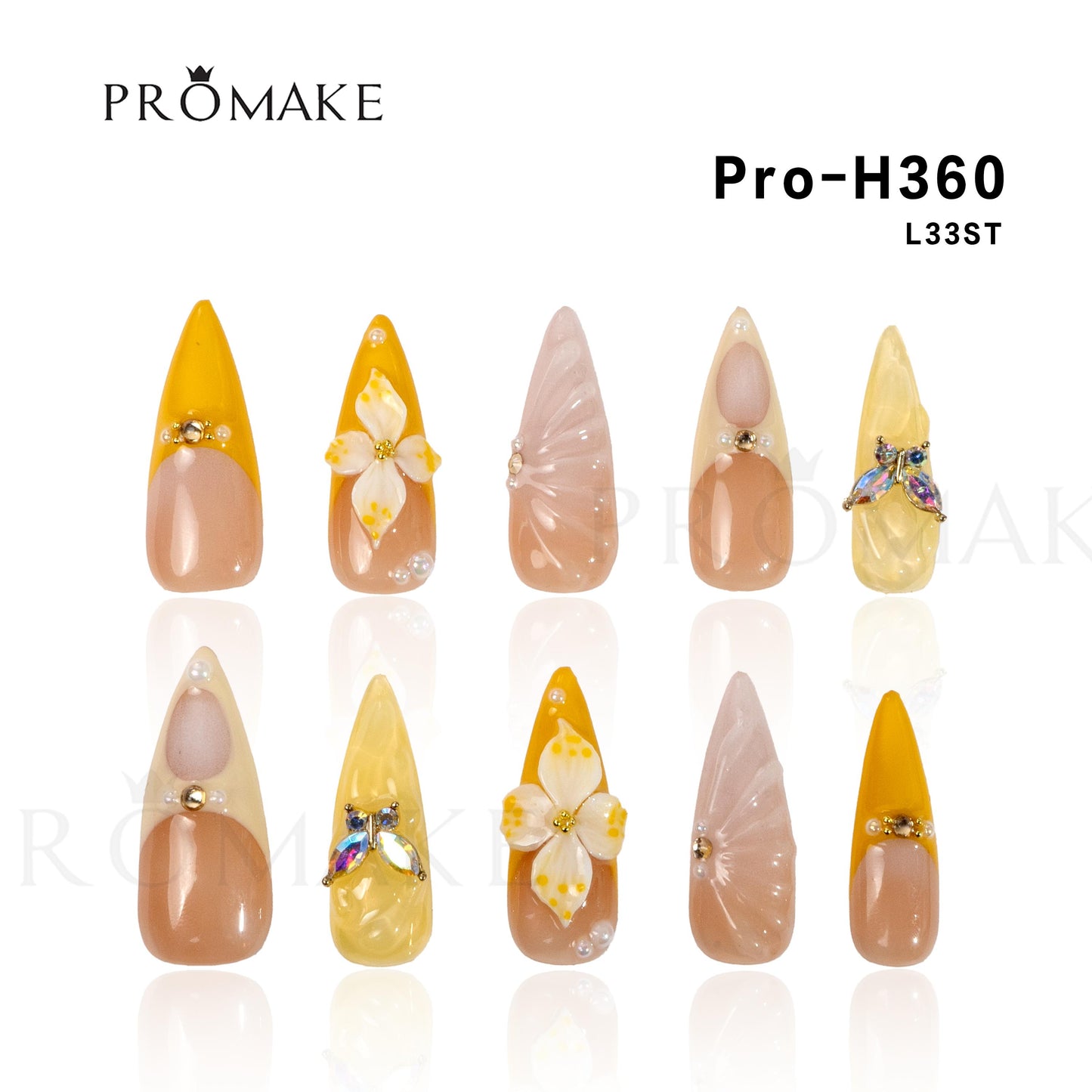 PROMAKE MUST HAVE LD- NEW Girl MUST HAVE- Luxury Handmade Press on Nails-Nail Art Nail Care-With Nails Tools- 33MM Length Super Long Length - XS-XL Size