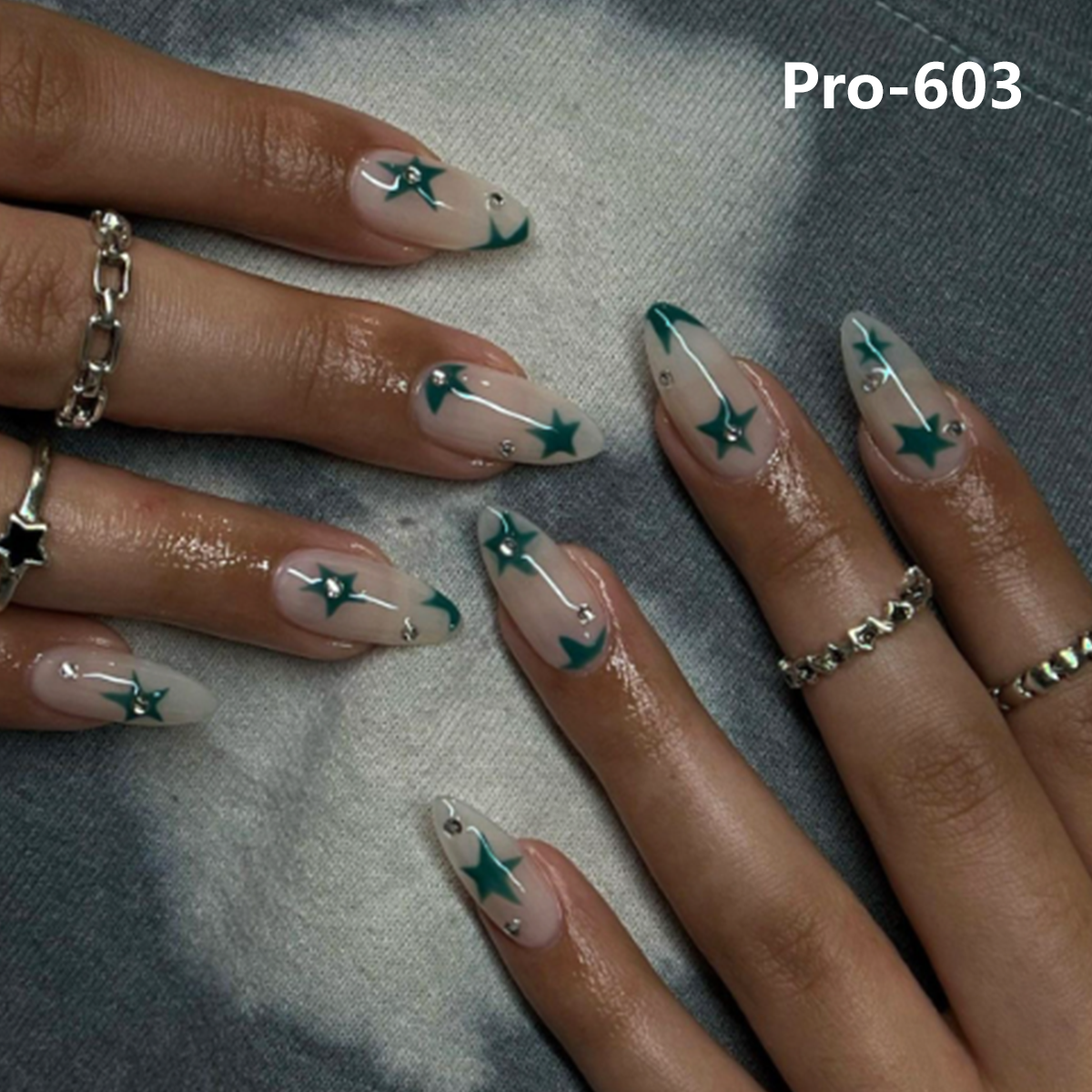 [Buy 6 Get 2]Promakepro Mid-Length 601-624 Press On Nails 24PCS/Sets Unique Design High Quality Reusable