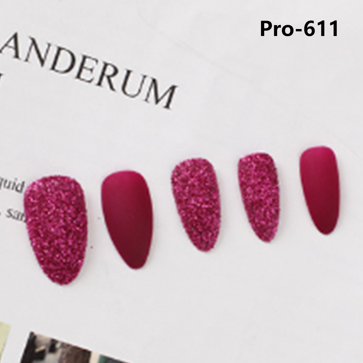 [Buy 6 Get 2]Promakepro Mid-Length 601-624 Press On Nails 24PCS/Sets Unique Design High Quality Reusable
