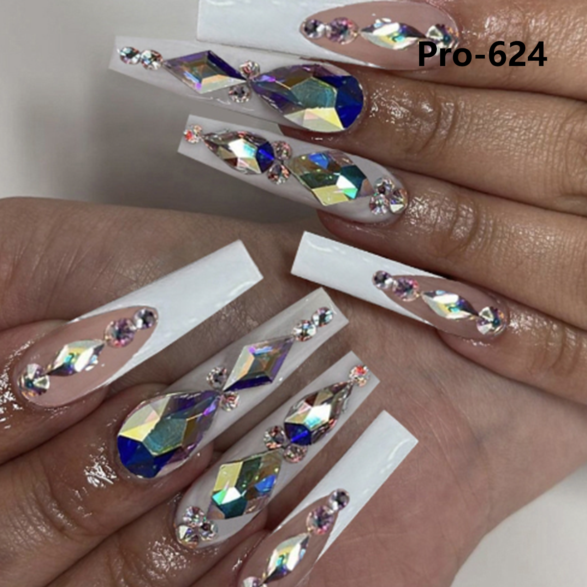 [Buy 6 Get 2]Promakepro Mid-Length 601-624 Press On Nails 24PCS/Sets Unique Design High Quality Reusable