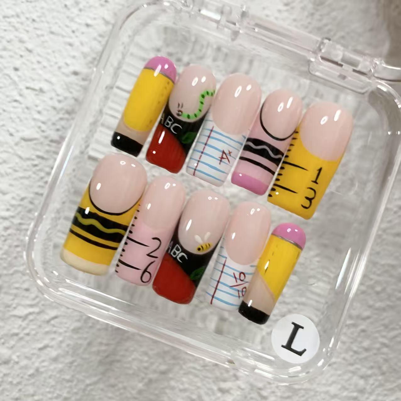 Promake | One Trending Luxury Handmade Press On Nails for Women, Reusable 3D Acrylic Fake Nails, Rhinestone & Unique Nail Art Designs, Multiple Shapes and Lengths, Ships from USA