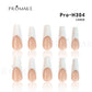 Promake French Classical -  100% Handmade Nails- Press On Nails- Elegance nails-Luxurious Nails-10 PCS with Glue,Coffin French Tips,Stiletto French Tips,Almond French Tips,Perfect for DIY Nail Art and Gifts-size -XS-XL