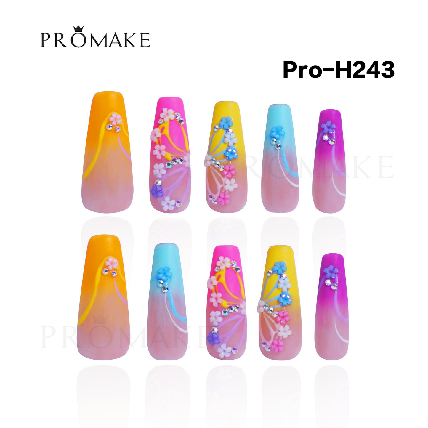 Promake Restock【NV】  Luxury Handmade Press on Nails-  Unique Design-High Quality Nails -  With 4 Sets Nails Tools-Long Length-  S-L Size