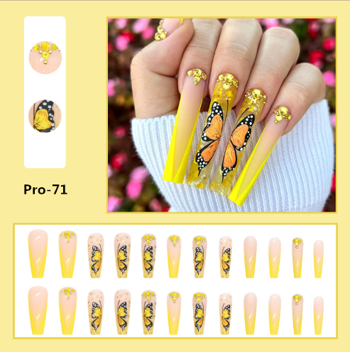 [Buy 6 Get 2]Promakepro Long-length 1-100 Press On Nails 24PCS/Sets Unique Design High Quality Reusable