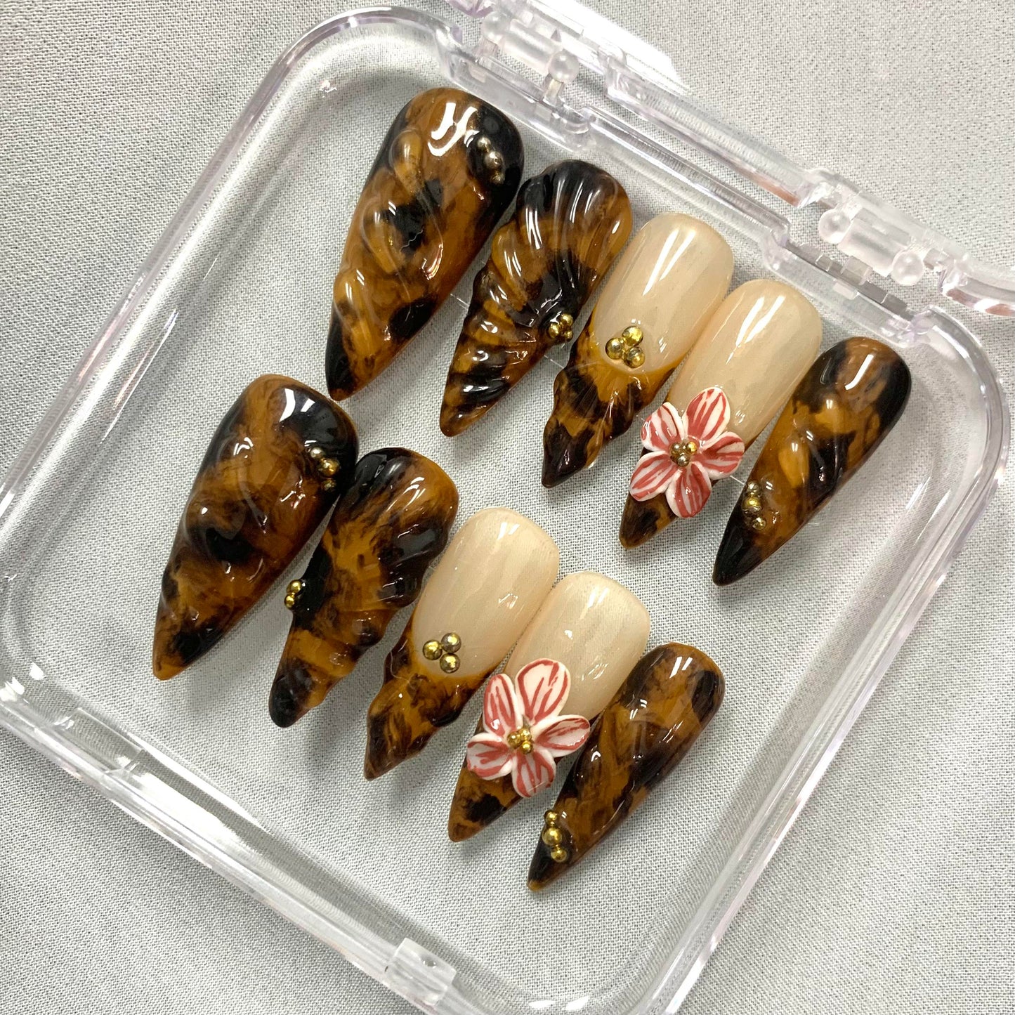 PROMAKENAILS IN Stock Luxury  Press On Nails – Salon Quality Handmade-Almond/Square/Stiletto-Fake nails-Ins style-Cat eye/For daily eye