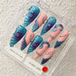 Promake | One Trending Luxury Handmade Press On Nails for Women, Reusable 3D Acrylic Fake Nails, Rhinestone & Unique Nail Art Designs, Multiple Shapes and Lengths, Ships from USA