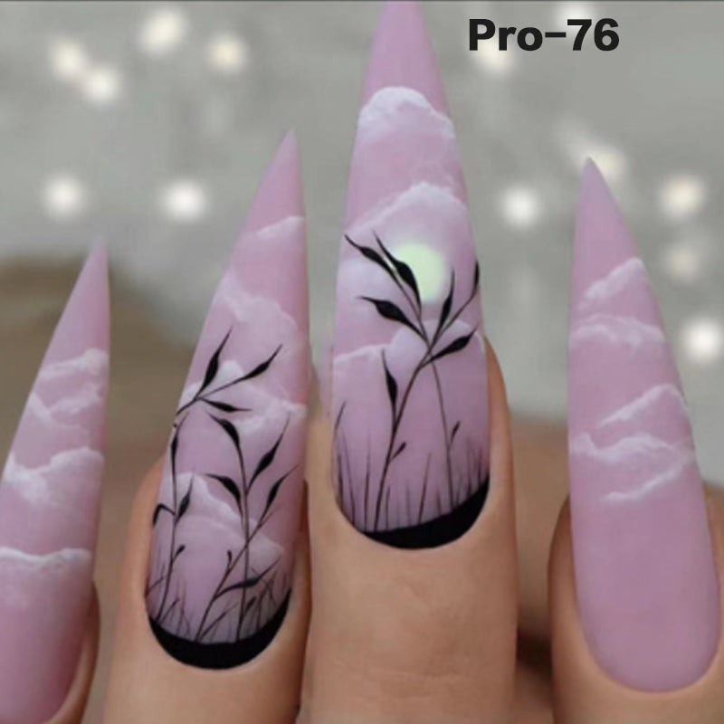 [Buy 6 Get 2]Promakepro Long-length 1-100 Press On Nails 24PCS/Sets Unique Design High Quality Reusable