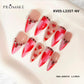 Promake | Love & Abundance Collection | Luxury Handmade Press On Nails with Gold Dollar & Heart Design | Reusable Custom Fit False Nails for Women