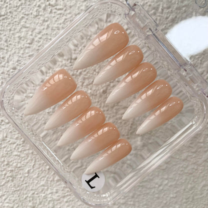 Promake NVH-567-L33ST Handmade Press On Nails, Summer Beach Ready, Nail Inspo Name Accessory